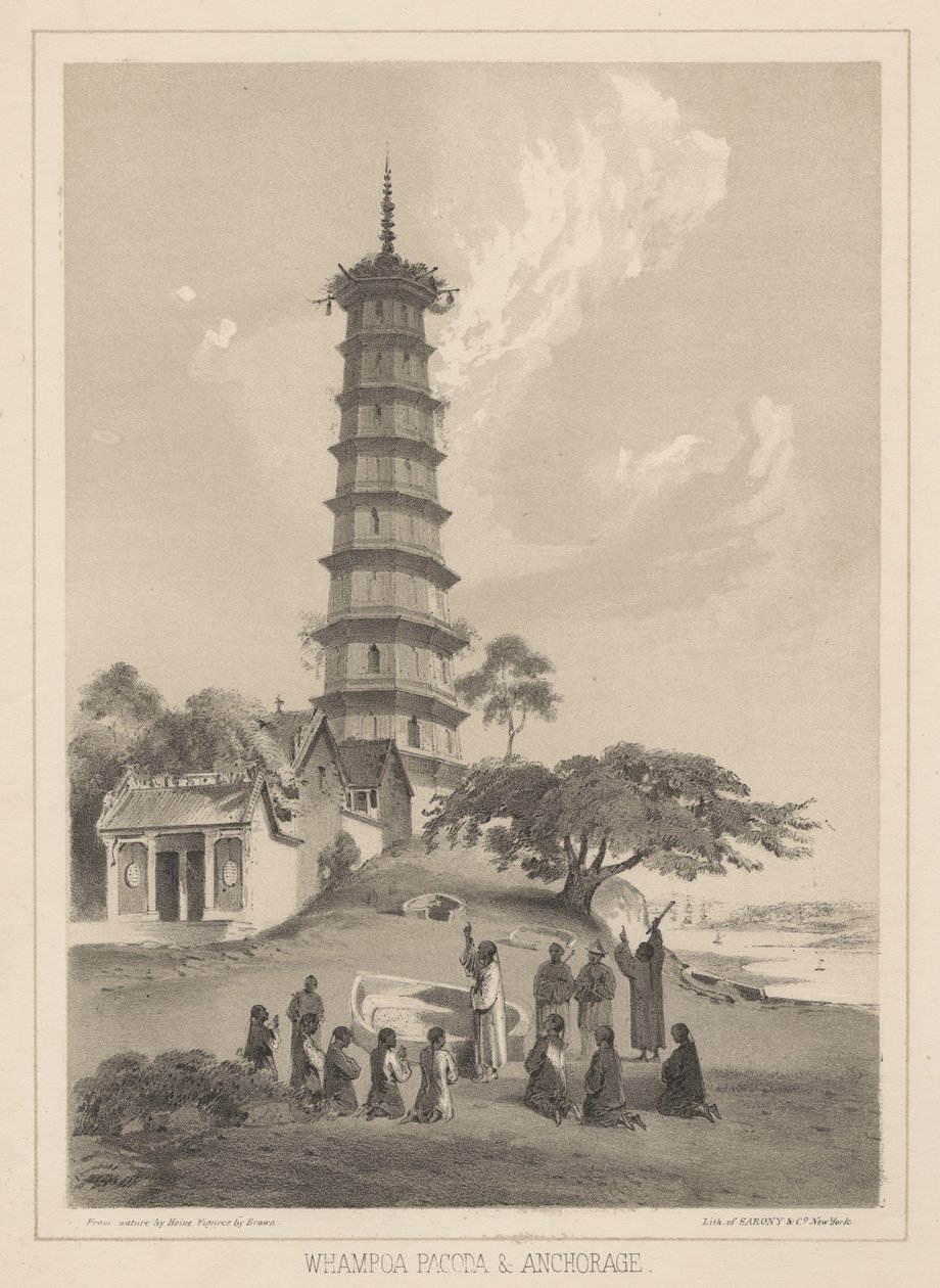 黄埔宝塔和安克雷奇，1855年 作者 威廉·约瑟夫·海涅