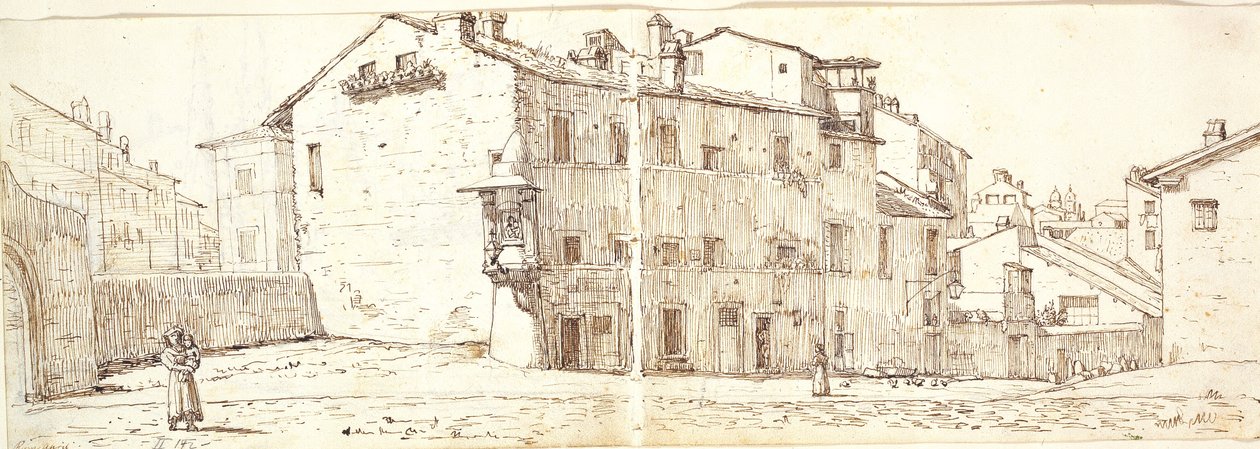罗马 Monte Pincio 街区的街道 作者 威廉·马斯特兰德