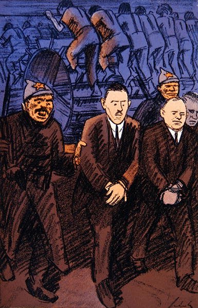 德国工程师在俄罗斯的漫画，来自“Simplicissimus”杂志 作者 威廉·舒尔茨
