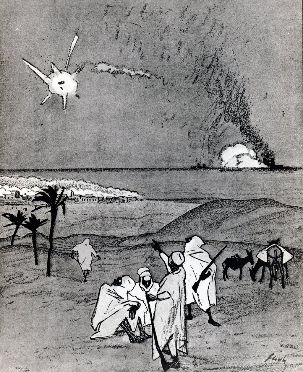 “告诉我，兄弟，那是伯利恒上空的那颗星星”，摘自《Simplicissimus》杂志 作者 威廉·舒尔茨