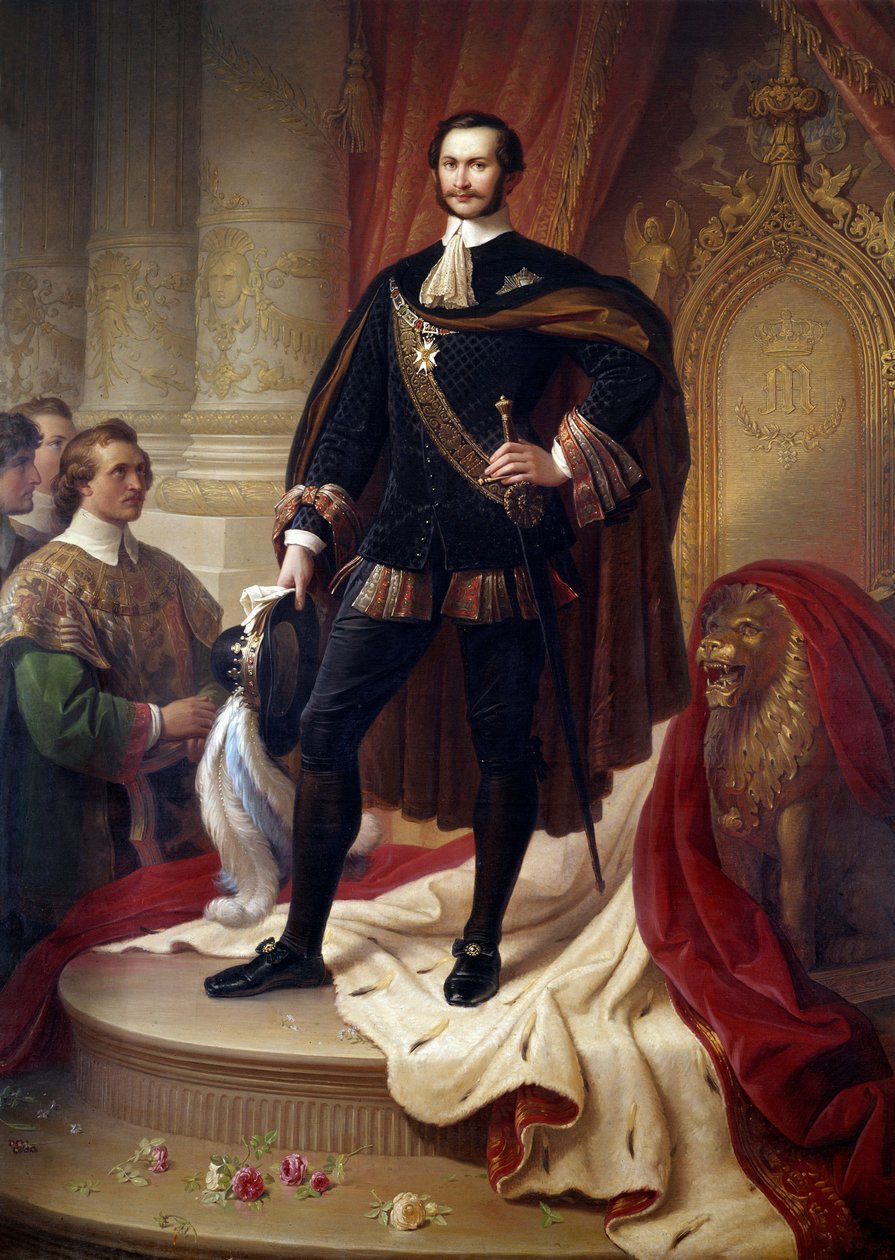 Chithunzi cha phazi la Maximilian II Joseph (1811-1864), King of Baviere Painting wolemba Wilhem von Kaulbach (1805-1874) 作者 威廉·冯·考尔巴赫