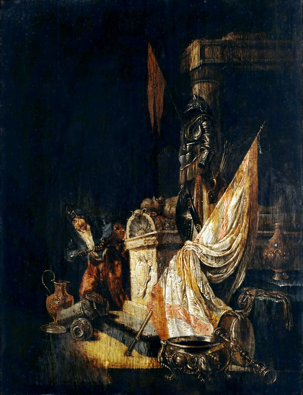 大理石石棺的强盗（Vanitas Allegory） 作者 威廉·德·普特