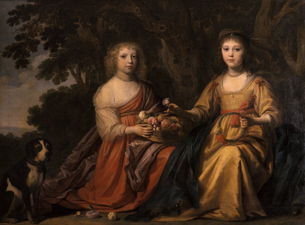 拿破仑公主Maria Magdalena和Charlotta Elisabetha 作者 威廉·范·洪特霍斯特