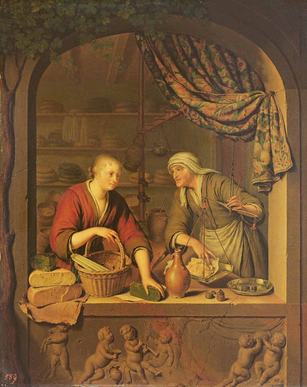商店，1705 作者 威廉·范·米耶里斯（Willem Van Mieris）