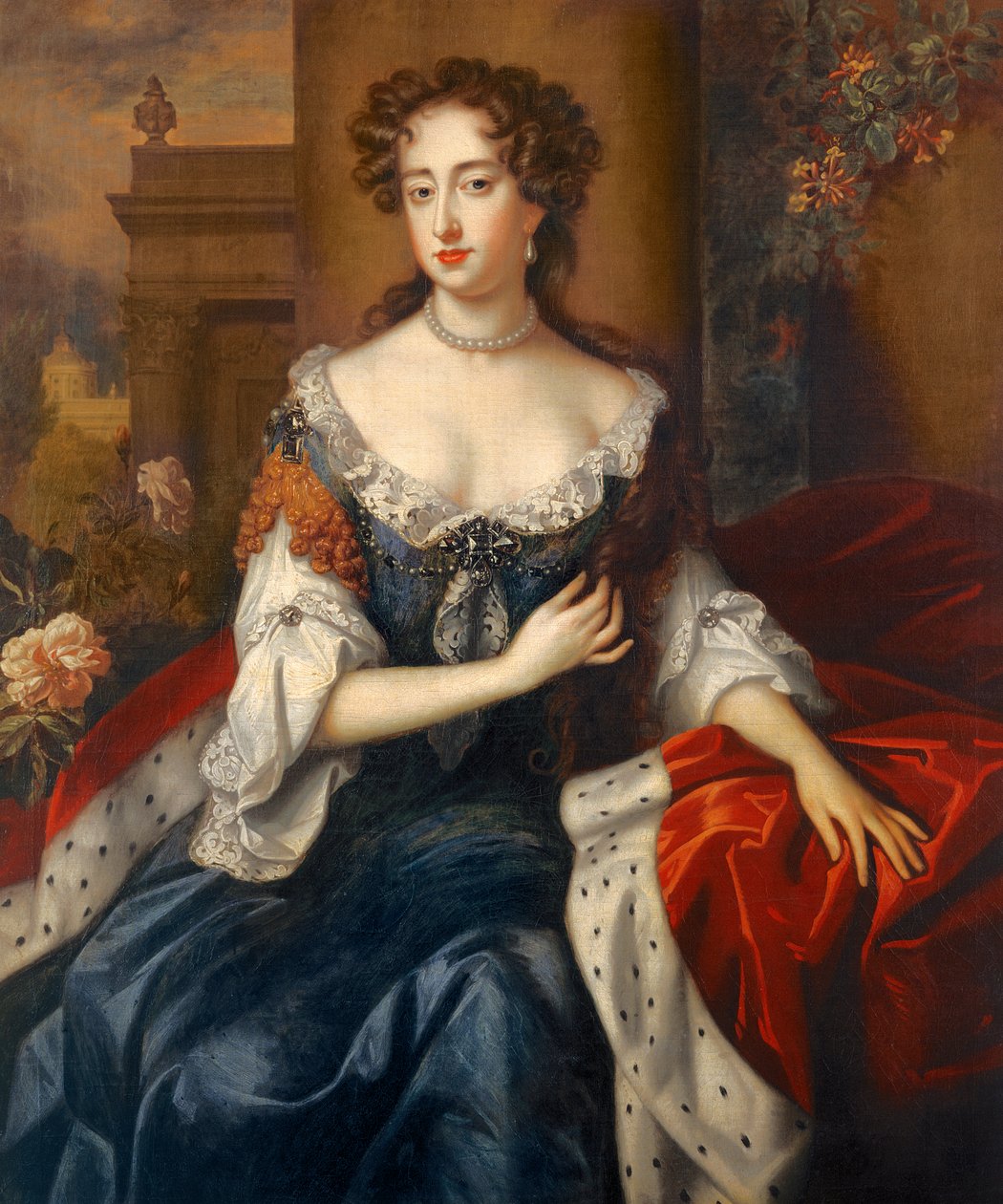 玛丽女王二世 c.1685 （布面油画） 作者 Willem (工作室) Wissing