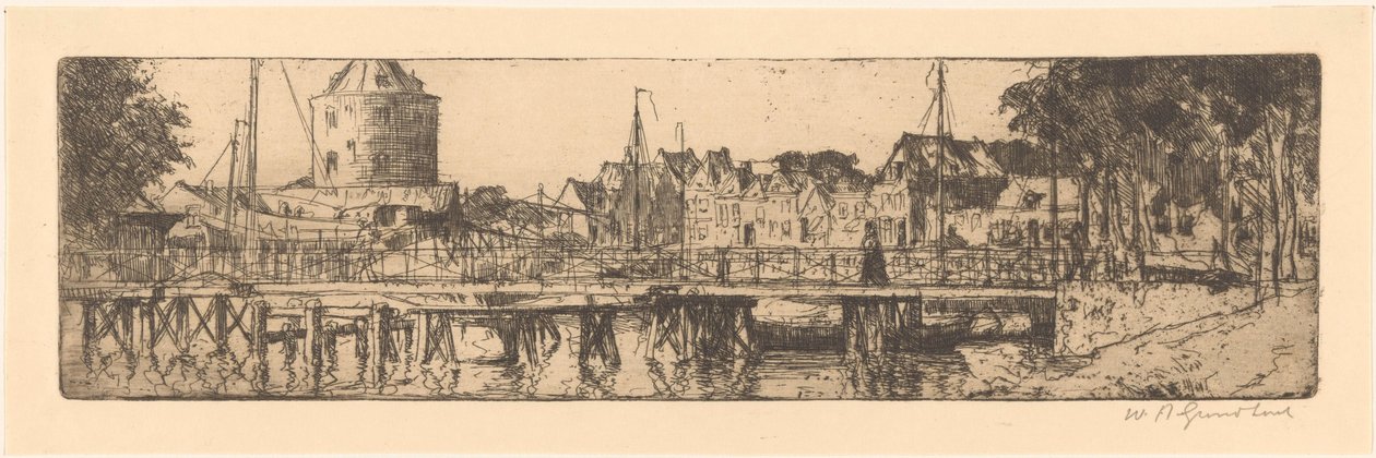 恩奎岑 作者 Willem Adrianus Grondhout（艺术家签名）