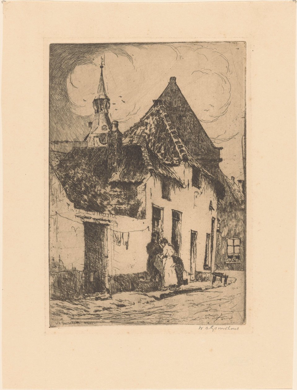 Hattem（物体上的原始标题） 作者 Willem Adrianus Grondhout（艺术家签名）