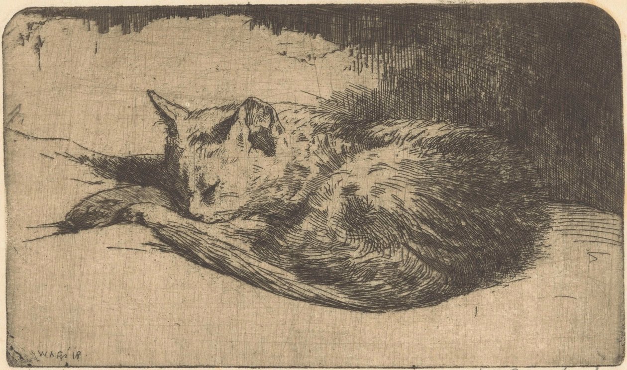 咪咪 作者 Willem Adrianus Grondhout（艺术家签名）