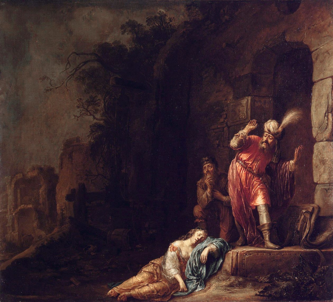"利未人的妾之死》，作者威廉-巴尔修斯（Bartius）（1612-1657 年） 作者 威廉·巴修斯