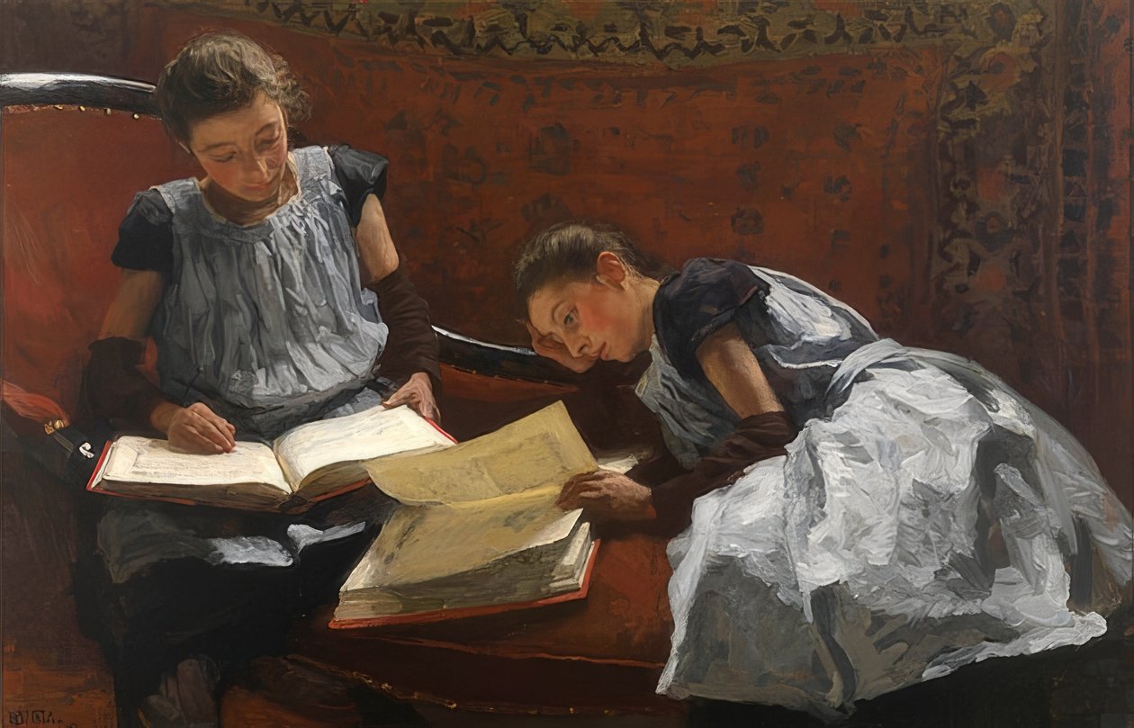 Arntzenius姐妹。 1895年 作者 威廉·巴斯蒂安·图伦