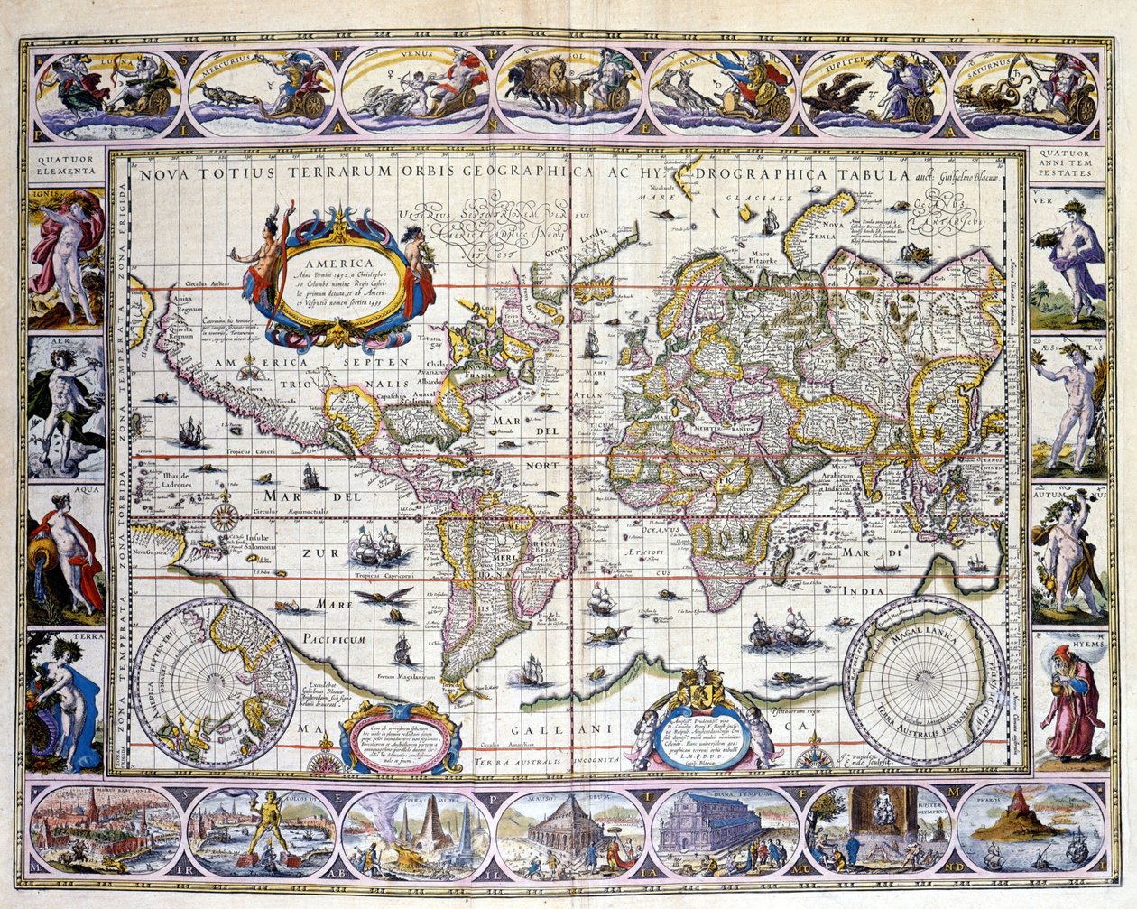 阿特拉斯-威廉-扬斯宗-布劳（1571 - 1638）。 作者 威廉·布劳