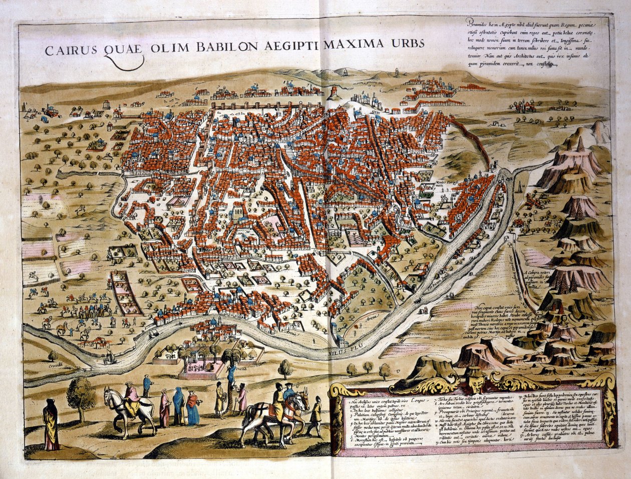 开罗。Wilhelm Blaeu绘制的地图，阿姆斯特丹1630年。 作者 威廉·布劳