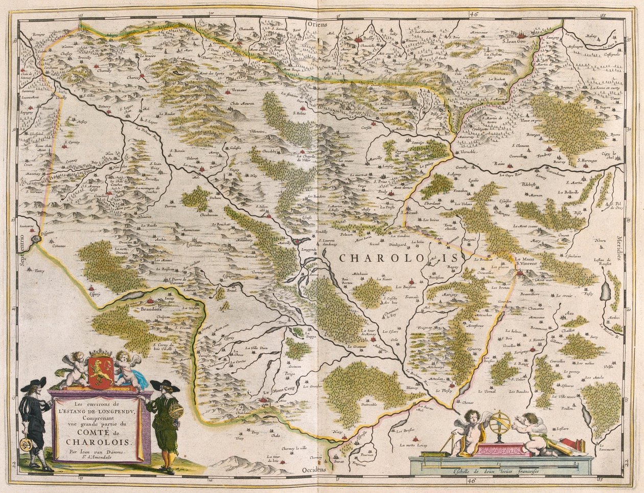 勃艮第的夏尔洛伊斯，载于威廉-布劳的 "Theatrum Orbis Terrarum, sive Atlas Novus"，阿姆斯特丹 作者 威廉·布劳