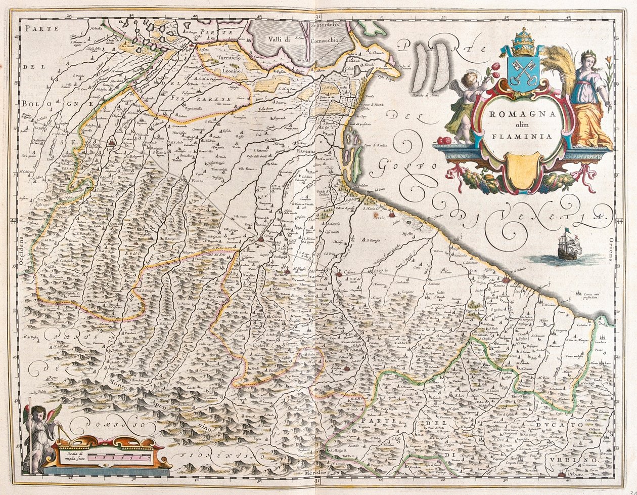 意大利艾米利亚-罗马涅，阿姆斯特丹威廉-布劳的 "Theatrum Orbis Terrarum, sive Atlas Novus "中 作者 威廉·布劳