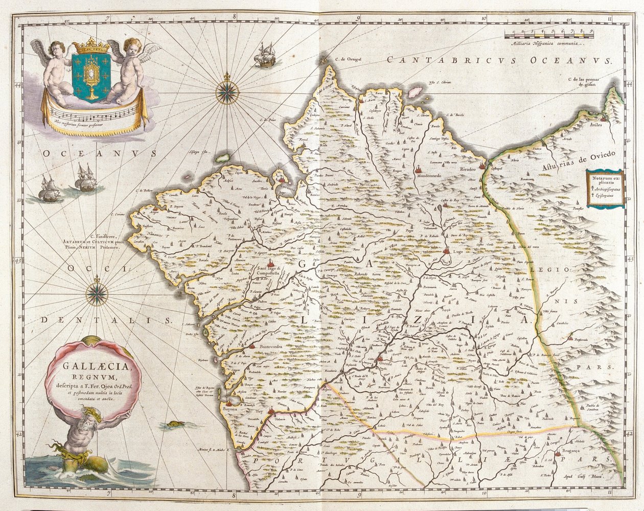 西班牙加利西亚，阿姆斯特丹 Willem Blaeu 的《Theatrum Orbis Terrarum, sive Atlas Novus》中 作者 威廉·布劳