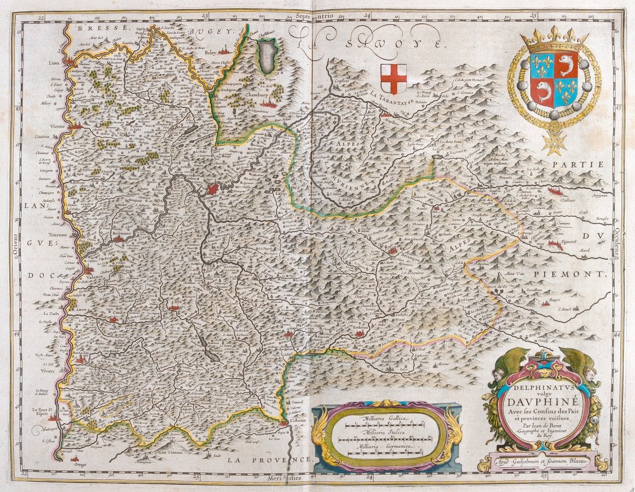 格勒诺布尔，阿姆斯特丹威廉-布劳著《新地图册》（Theatrum Orbis Terrarum, sive Atlas Novus）中 作者 威廉·布劳
