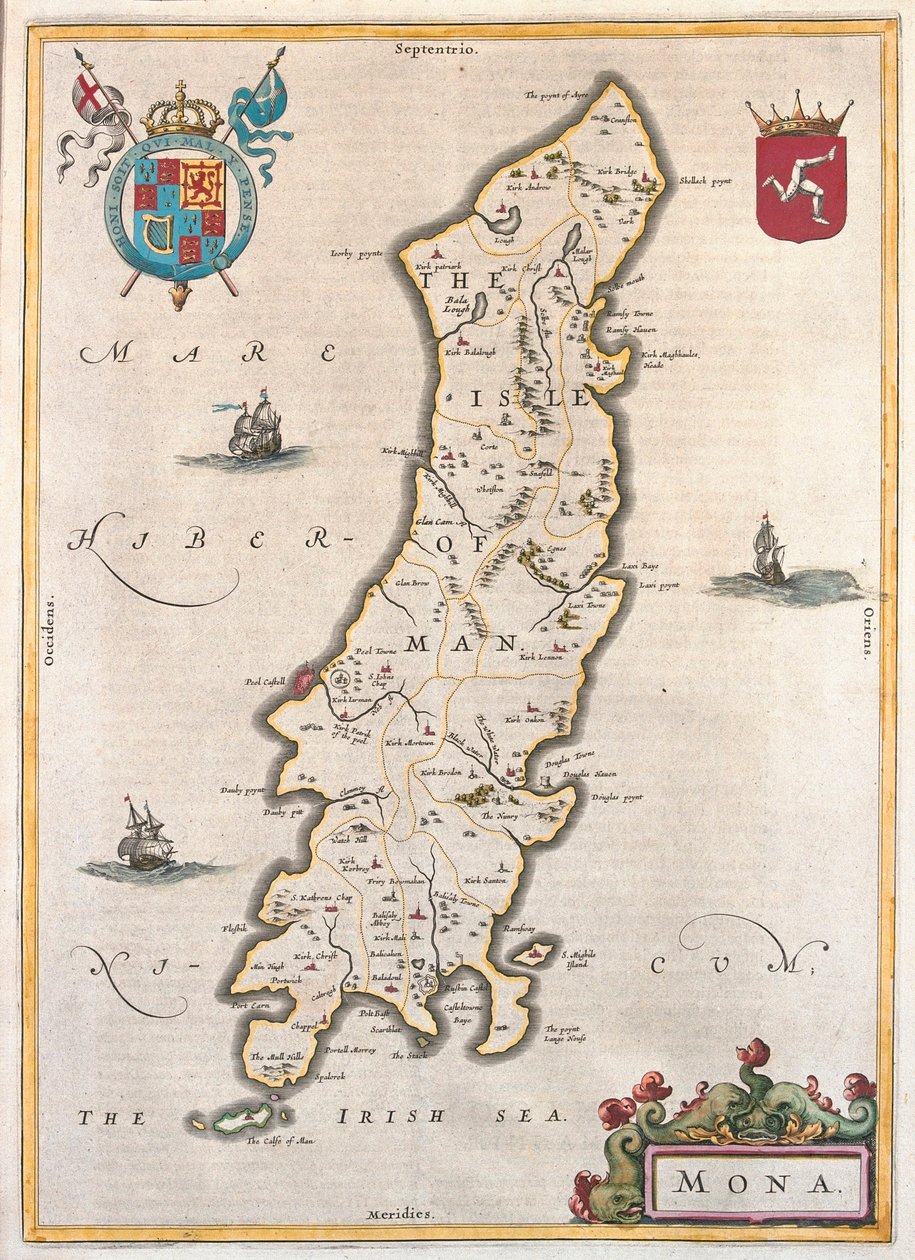 马恩岛，阿姆斯特丹 Willem Blaeu 的《Theatrum Orbis Terrarum, sive Atlas Novus》中 作者 威廉·布劳
