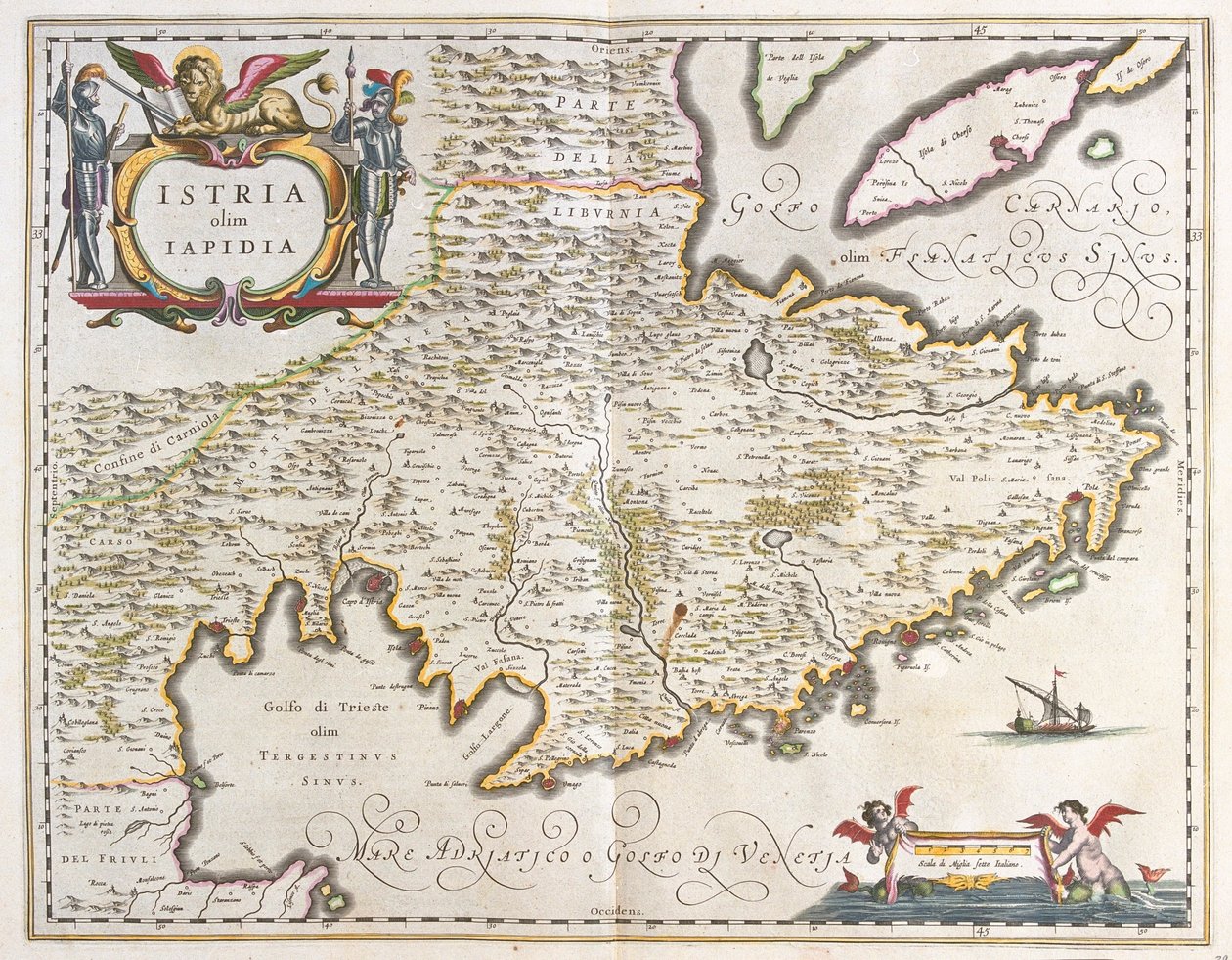 伊斯特拉，阿姆斯特丹 Willem Blaeu 的 "Theatrum Orbis Terrarum, sive Atlas Novus "中 作者 威廉·布劳