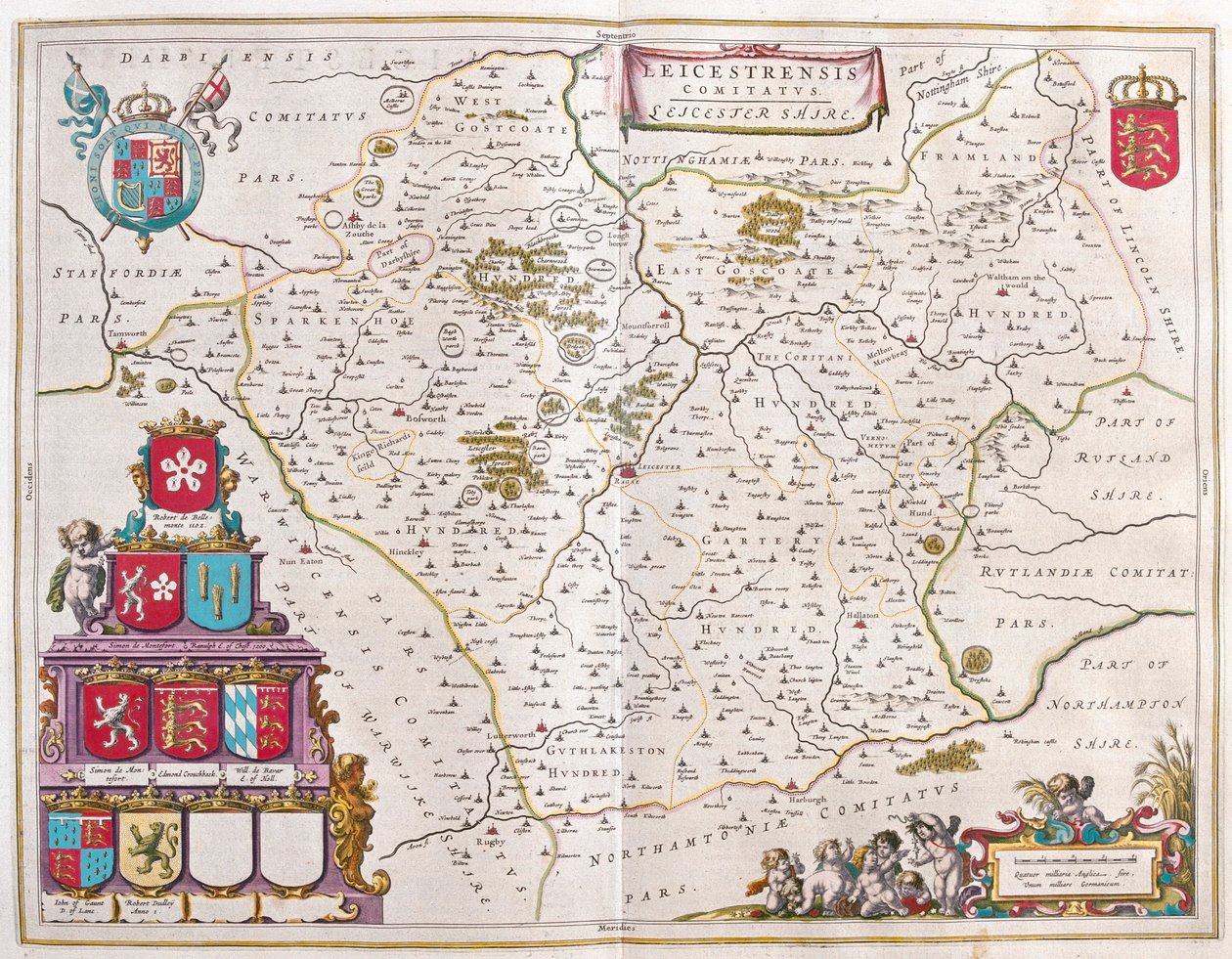莱切斯特，阿姆斯特丹威廉-布劳著《新地图册》（Theatrum Orbis Terrarum, sive Atlas Novus）。 作者 威廉·布劳