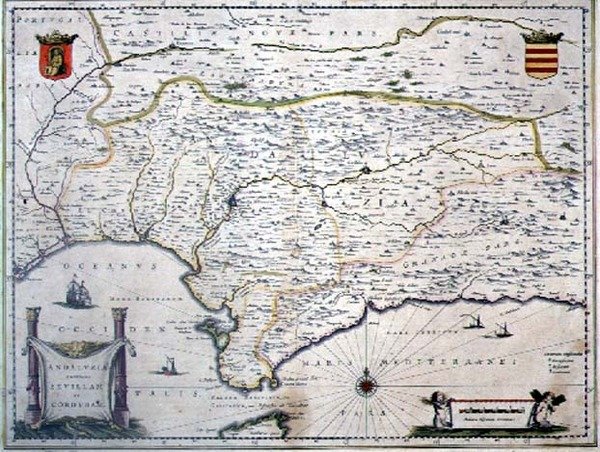 西班牙安达卢西亚地图（雕版画） 作者 威廉·布劳