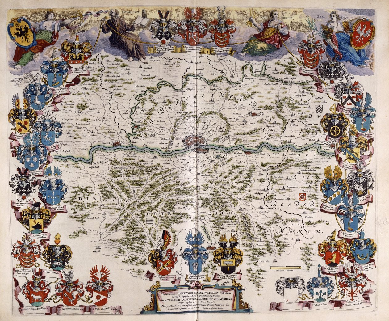 德国地图，约1644-1645年 作者 威廉·布劳