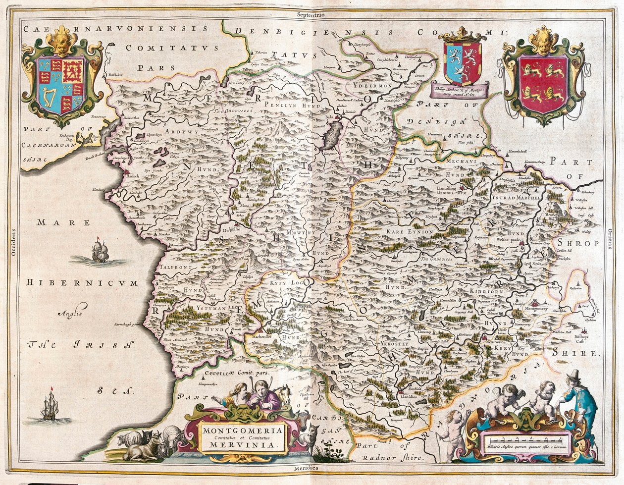 蒙哥马利和梅里奥内斯，载于威廉-布劳著《新地图册》（Theatrum Orbis Terrarum, sive Atlas Novus），阿姆斯特丹 作者 威廉·布劳