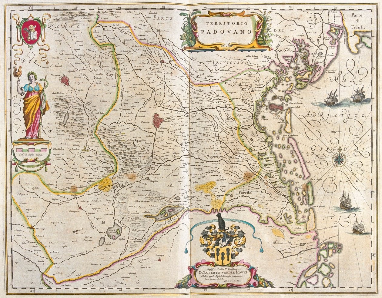 意大利帕多瓦，阿姆斯特丹 Willem Blaeu 的《Theatrum Orbis Terrarum, sive Atlas Novus》中 作者 威廉·布劳