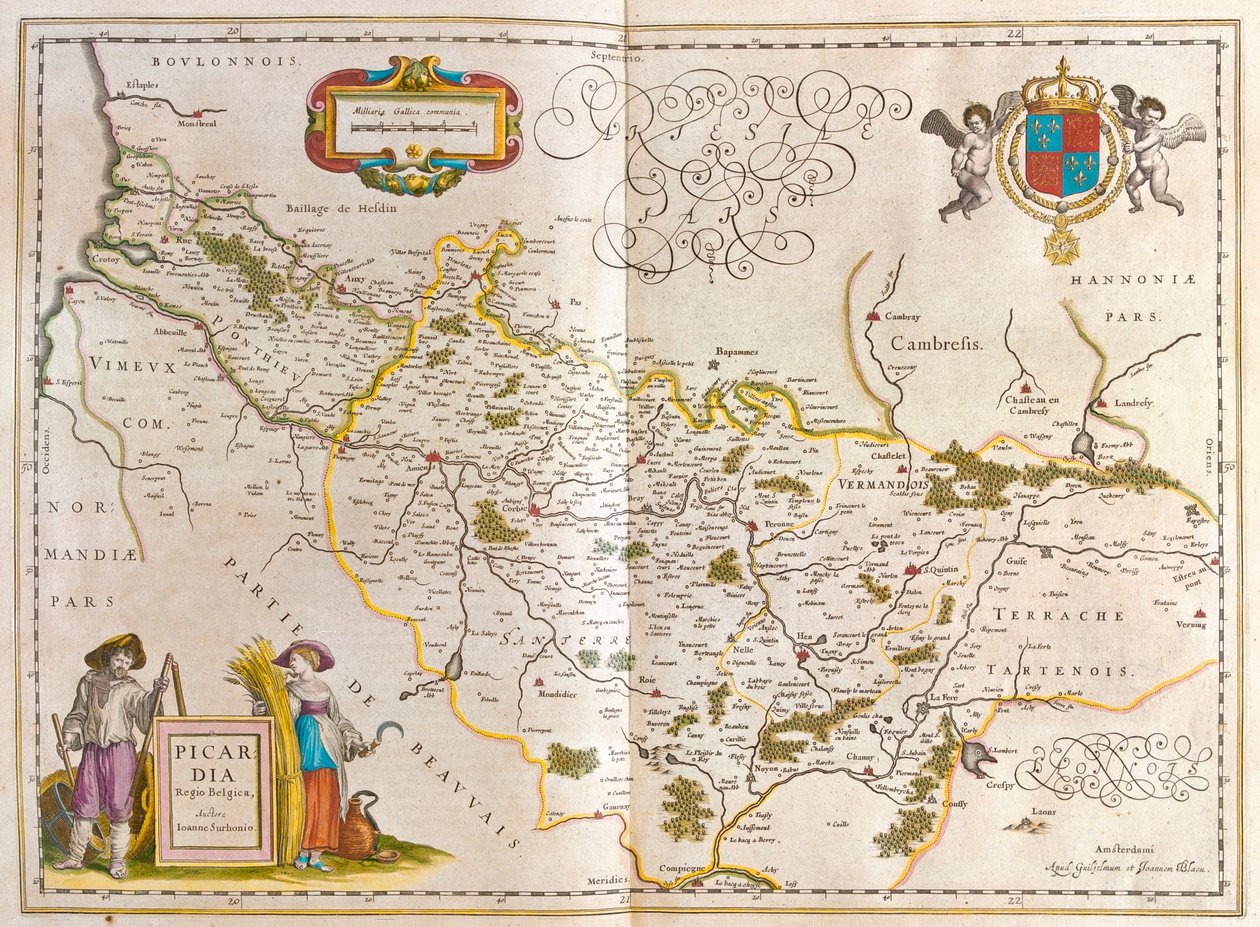皮卡迪亚，载于威廉-布劳的 "Theatrum Orbis Terrarum, sive Atlas Novus"，阿姆斯特丹 作者 威廉·布劳