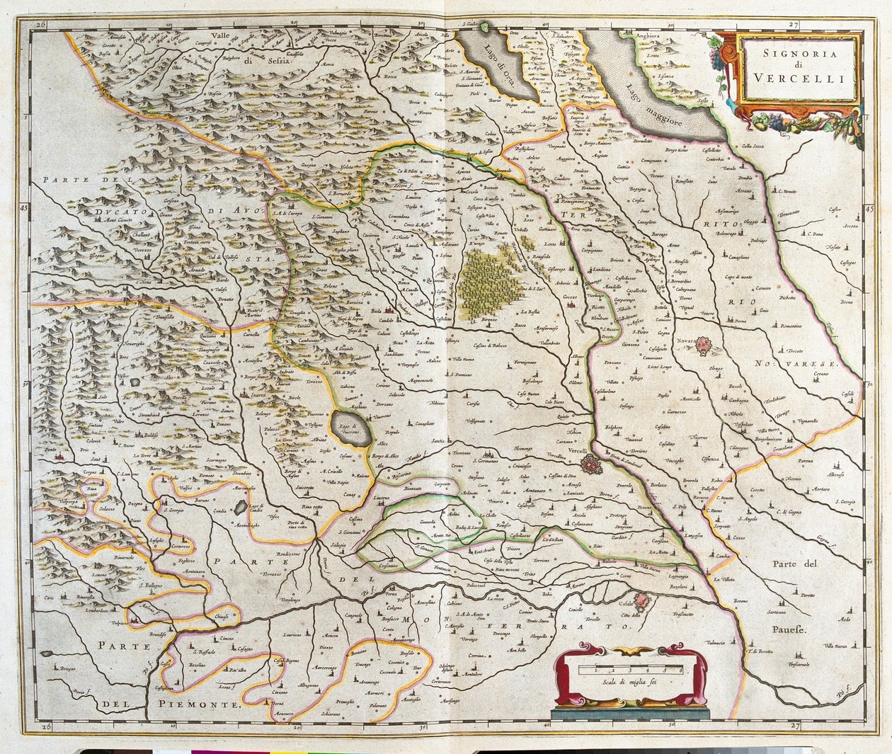 意大利皮埃蒙特，阿姆斯特丹威廉-布劳的 "Theatrum Orbis Terrarum, sive Atlas Novus "中 作者 威廉·布劳
