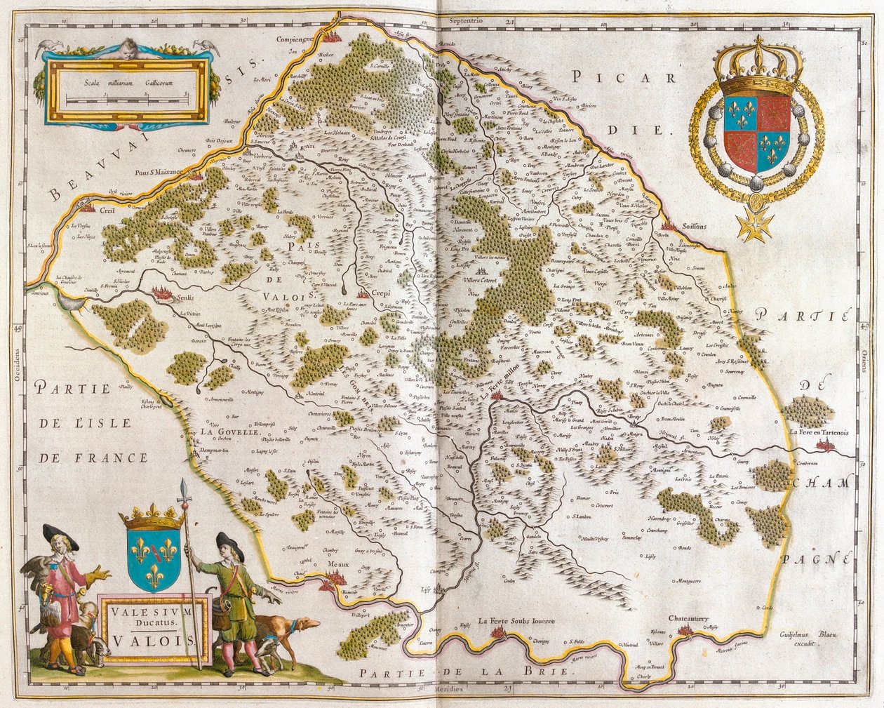瓦卢瓦，载于威廉-布劳（Willem Blaeu）的 "Theatrum Orbis Terrarum, sive Atlas Novus"，阿姆斯特丹 作者 威廉·布劳