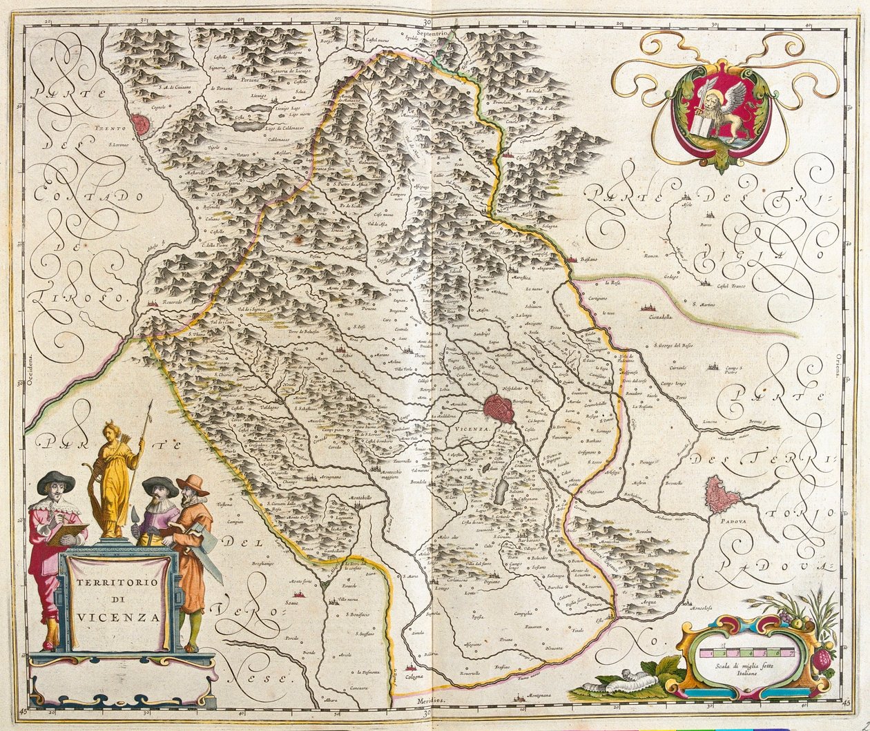 意大利维琴察，阿姆斯特丹 Willem Blaeu 的《Theatrum Orbis Terrarum, sive Atlas Novus》中 作者 威廉·布劳