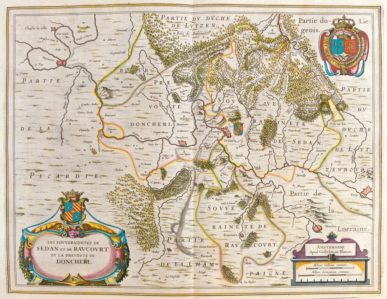 洛林，载于威廉-布劳（Willem Blaeu）的 "Theatrum Orbis Terrarum, sive Atlas Novus"，阿姆斯特丹 作者 威廉·布劳