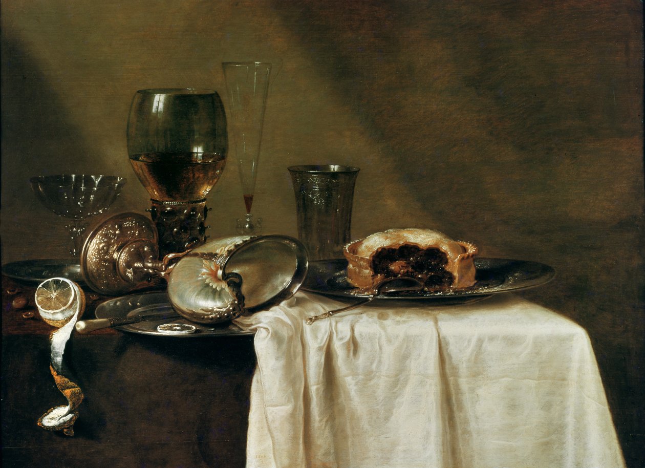 黑加仑馅饼，1635年 作者 威廉·克拉斯（Willem Claesz）。赫达