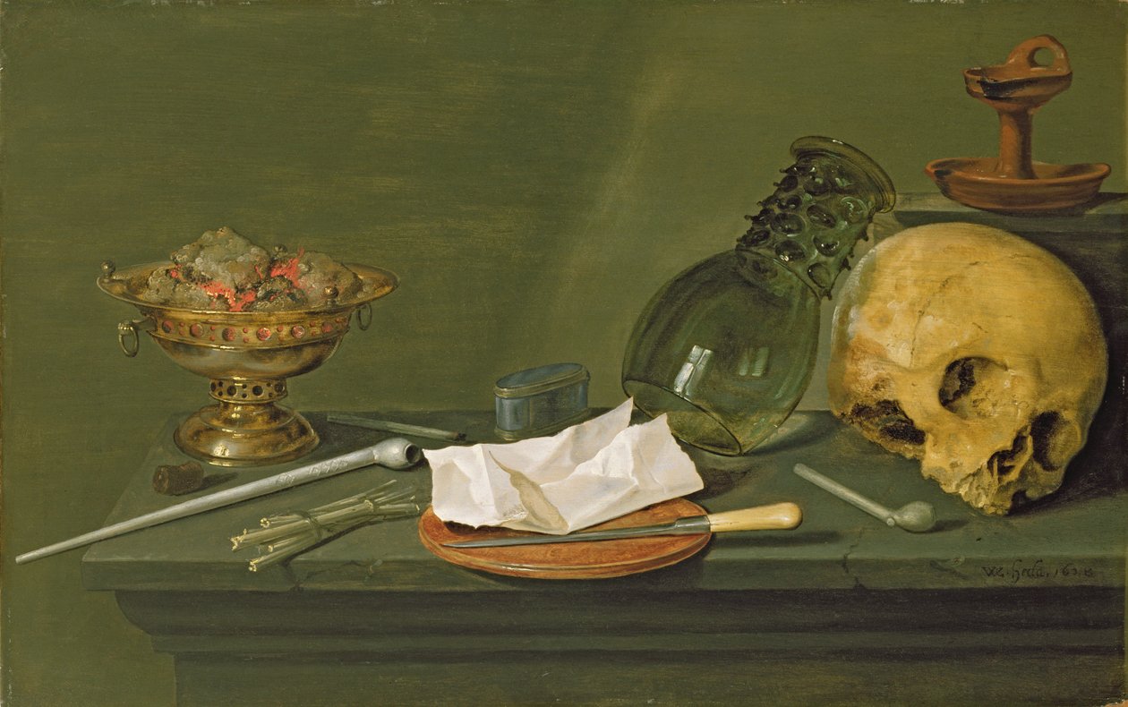 虚荣，1628 作者 威廉·克拉斯（Willem Claesz）。赫达