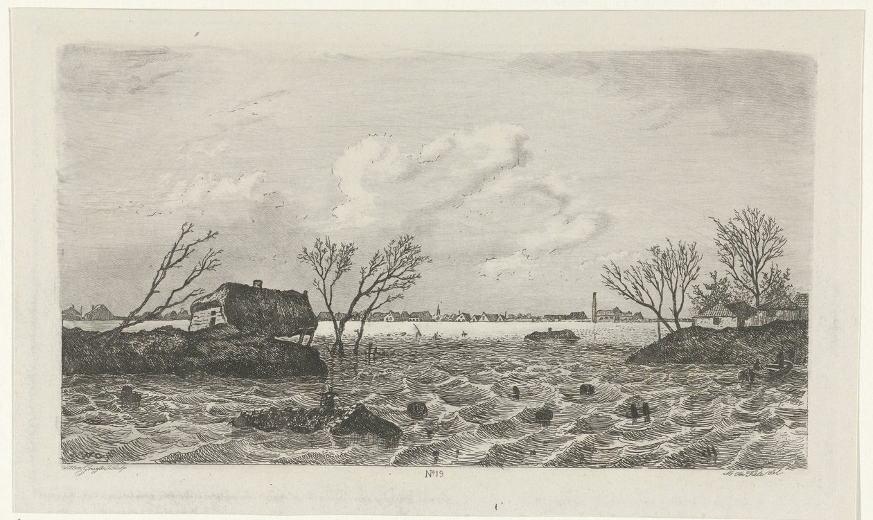 德鲁梅尔附近的堤坝缺口，1855 年 作者 小威廉·格鲁伊特