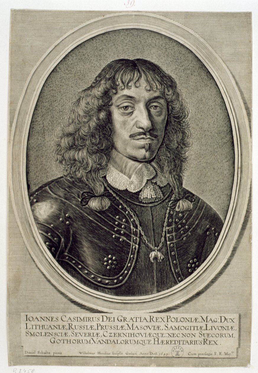 约翰卡齐米尔瓦萨（1609-72）波兰国王，1649年 作者 威廉洪迪乌斯