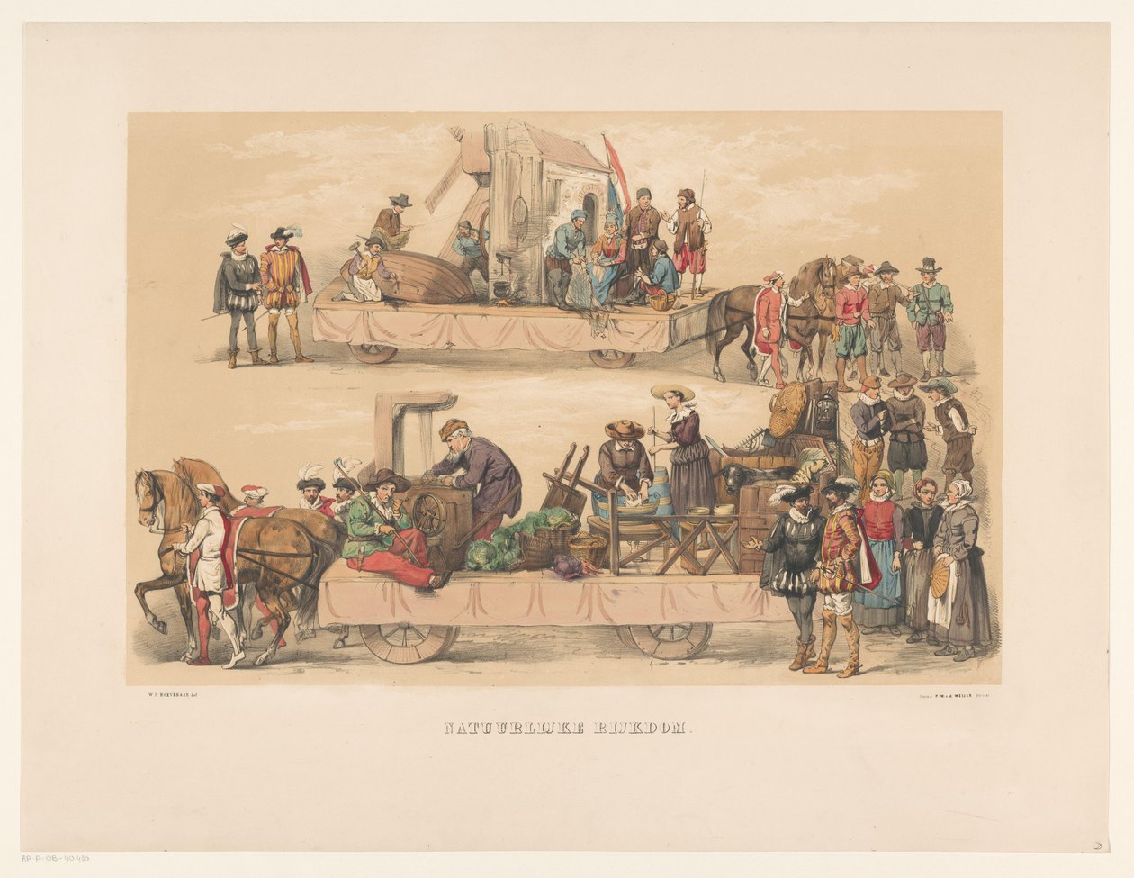 1856 年乌得勒支化妆舞会第五组
自然财富（物品上的标题）
17 世纪中叶，乌特勒支大学 220 周年庆典上，由 Mutua Fides 成员、学生阁下所代表的祖国、 作者 威廉·彼得·霍文纳尔