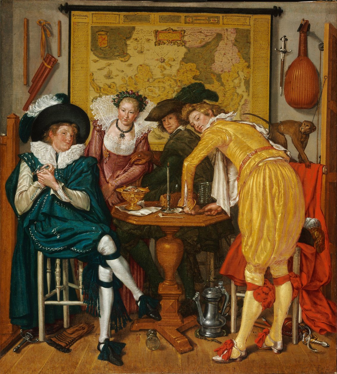 Merry company - Buytewech, Willem Pietersz. (1591/92-1624) - 1620 - Oil on canvas - 72,6x65,4 - Szepmuveszeti Muzeum, Budapest 作者 威廉·彼得斯·布特维奇