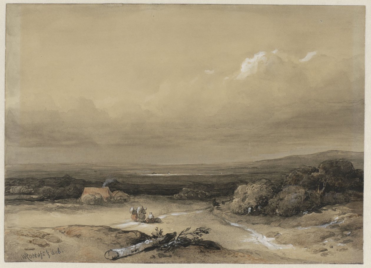 景观 作者 Willem Roelofs (I)（艺术家签名）