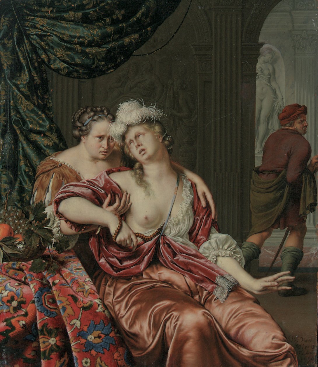 克娄巴特拉之死，1694年 作者 威廉·范·米耶里斯（Willem Van Mieris）