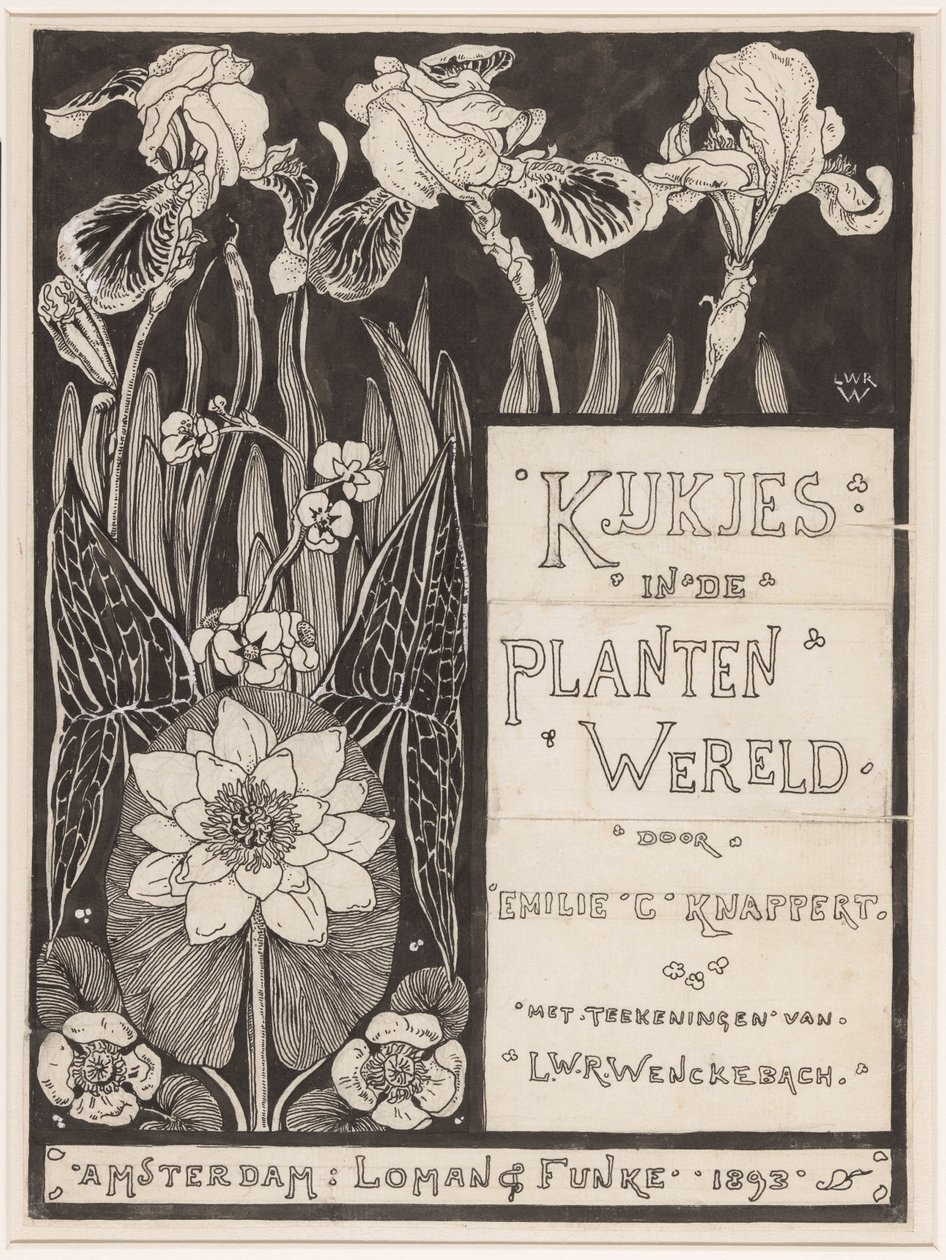装订设计：克纳波特、埃米莉-C.，《植物世界的景观》，1893 年 作者 路德维希·威廉·雷默特·文克巴赫