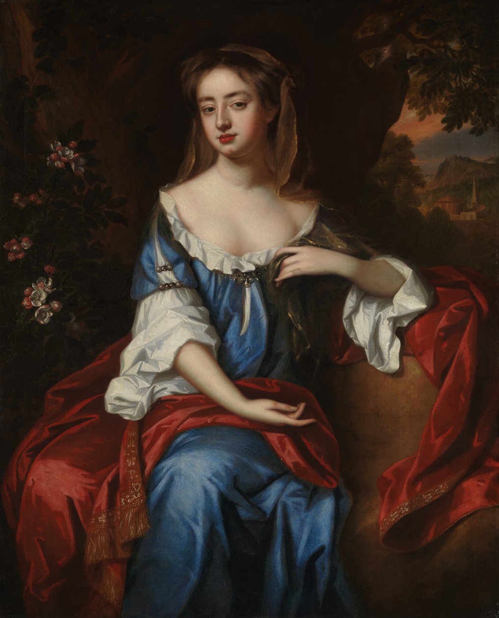女人的画像，约。 1687年。 作者 威廉·维辛