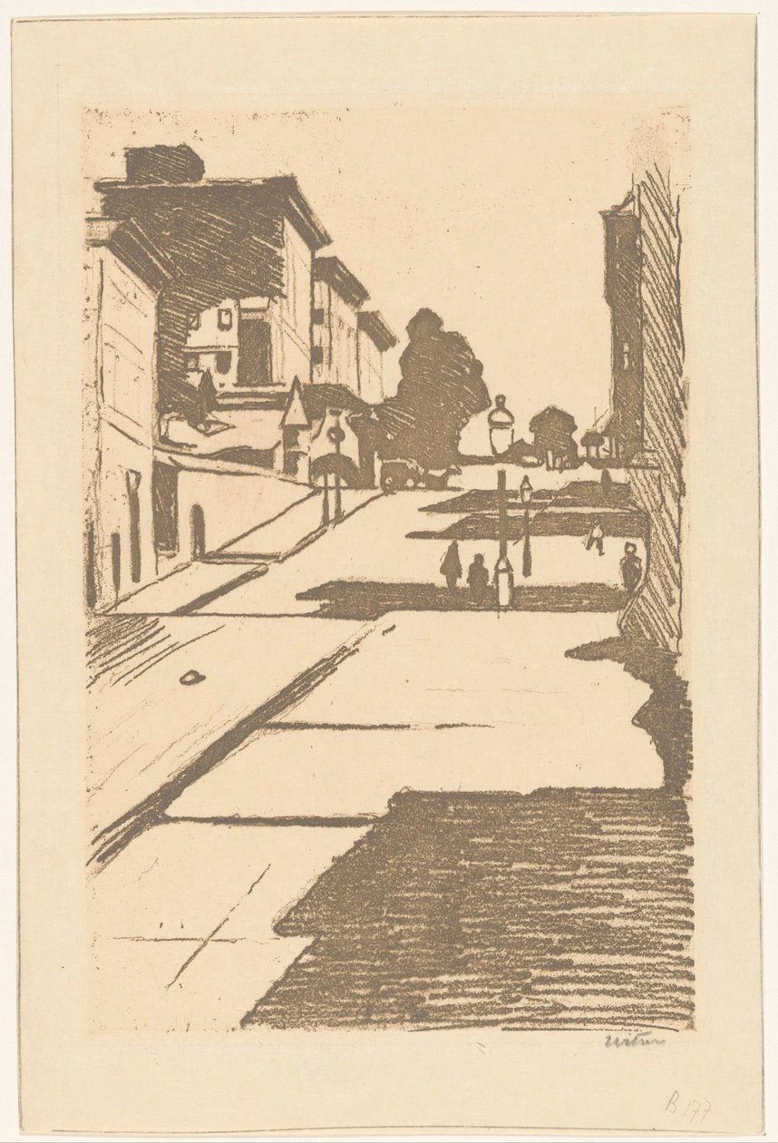 旧金山梅松街和费尔蒙特酒店景观 作者 Willem Witsen（艺术家签名）