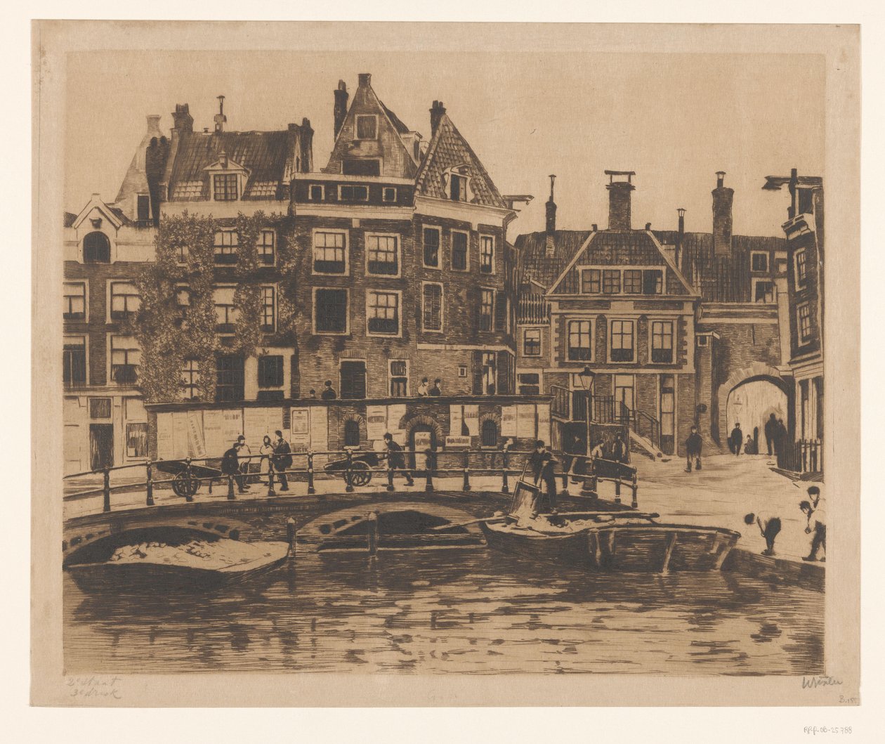 阿姆斯特丹 Beurspleintje 景观 作者 Willem Witsen（艺术家签名）