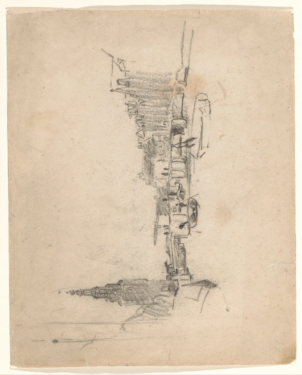 眺望欧德尚斯（Oude Schans）对面的蒙特尔巴安塔（Montelbaan tower 作者 威廉·阿诺杜斯·维特森