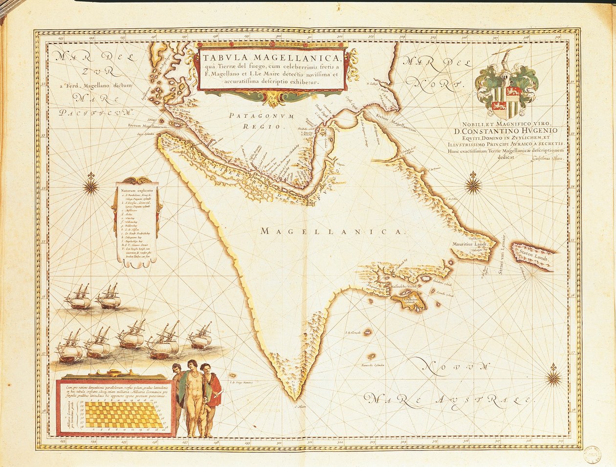 麦哲伦海峡，摘自Willem和Joan Blaeu的Theatrum Orbis Terrarum。 作者 威廉和琼·布劳