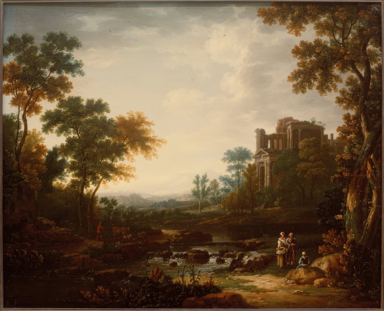 Landschaft mit Ruinen und Figurenstaffagen 作者 威廉·范·贝默尔