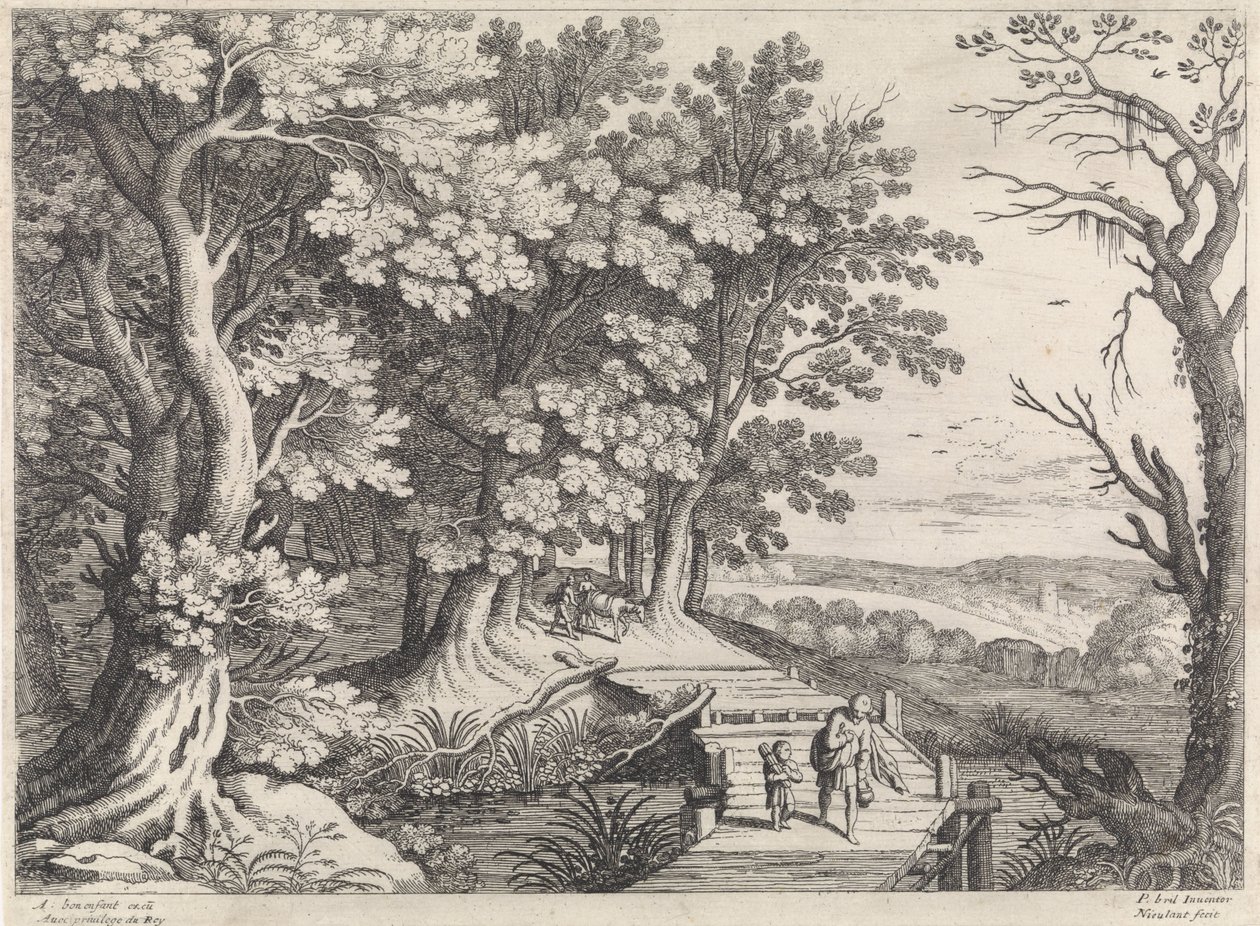亚伯拉罕和以撒的风景
意大利风景画（系列名称） 作者 威廉·范尼兰特 (II)