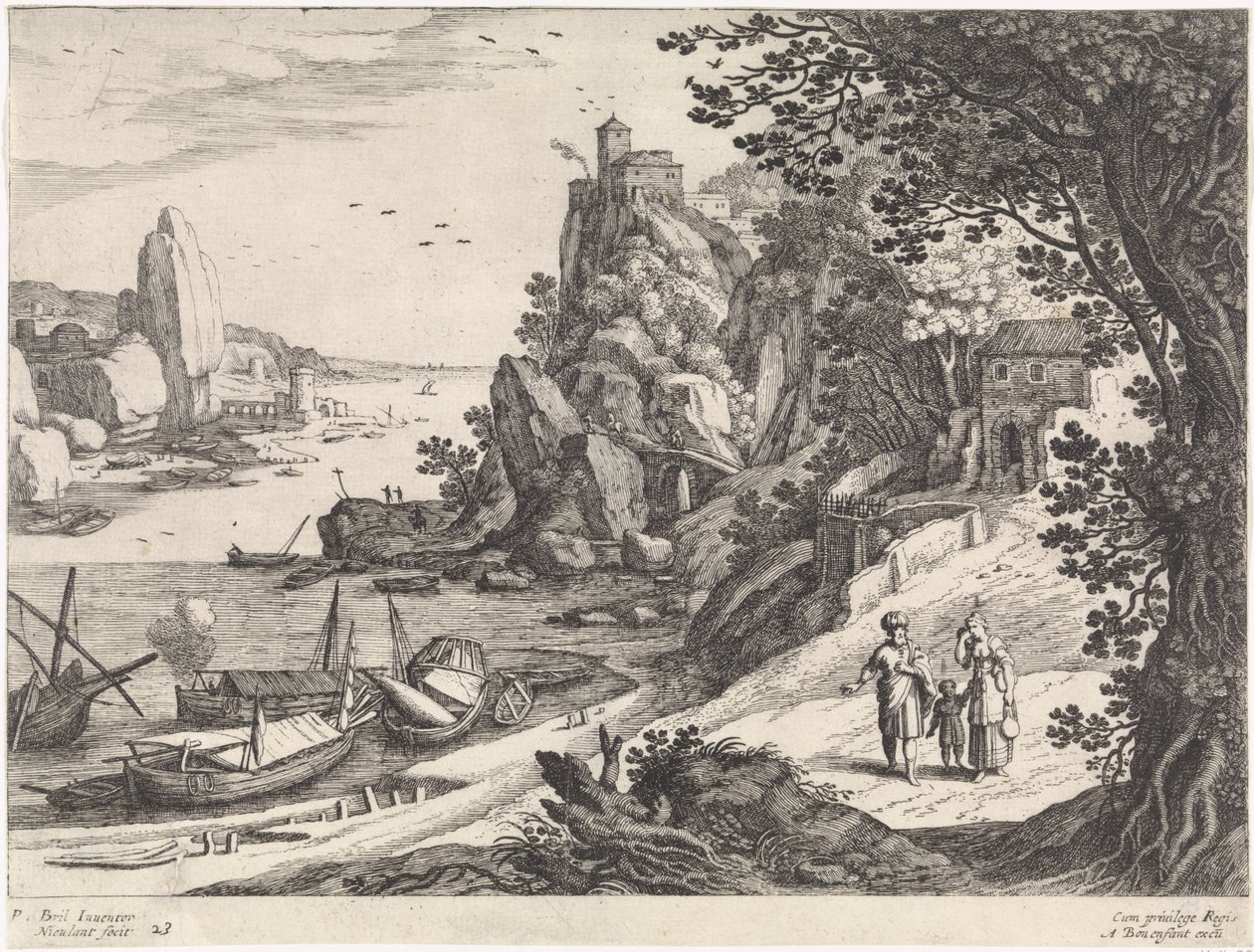 驱逐夏甲和以实玛利的风景画
意大利风景（系列名称） 作者 威廉·范尼兰特 (II)