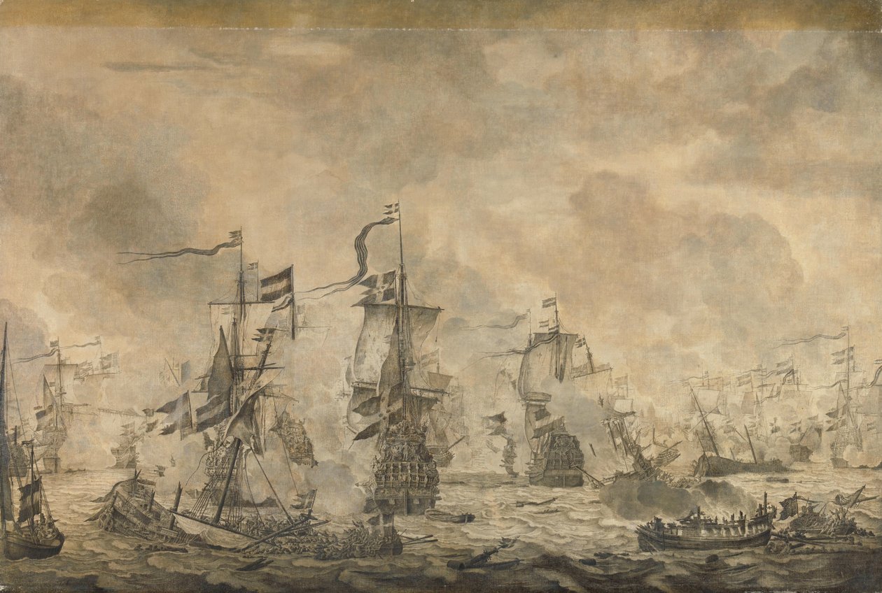 1658 年 11 月 8 日荷兰和瑞典舰队在峡湾的战斗 作者 威廉·范德维尔德（一）